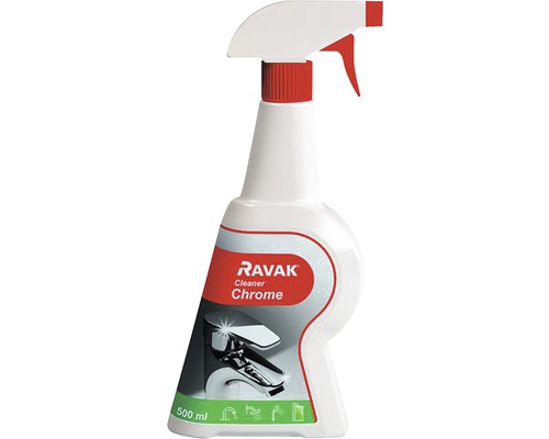 Čistící prostředek RAVAK Cleaner Chrome X01106 500 ml X01106 RAVAK Čistič chromu, 500 ml láhev s rozprašovačem