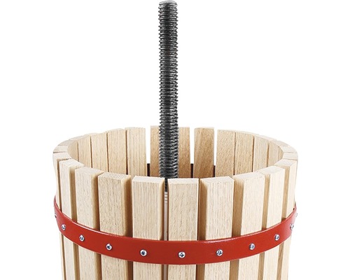 Ovocný lis z dřeva a kovu