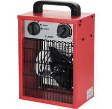 Elektrický topný ventilátor s rukojetí a ochrannou mřížkou