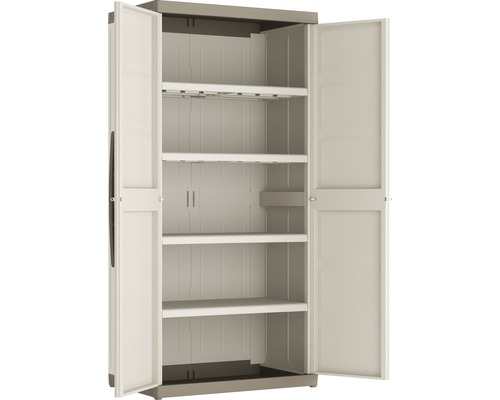 Otevřená plastová víceúčelová skříň s policemi