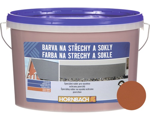 Barva Hornbach na střechy a sokly 5 l cihlová Kbelík barvy na střechy a sokly