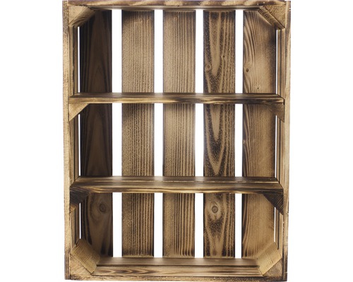 Dřevěná bedna se dvěma policemi