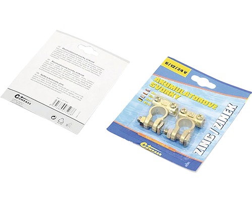 Zinkové svorky autobaterie v balení