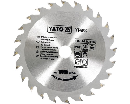 Kotouč na dřevo Yato YT-6050, 130 x 16 mm 24z