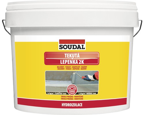 Tekutá lepenka SOUDAL 2K hydroizolace 14 kg Kbelík tekuté lepenky 2K od firmy Soudal na balkóny, terasy, do koupelen a bazénů