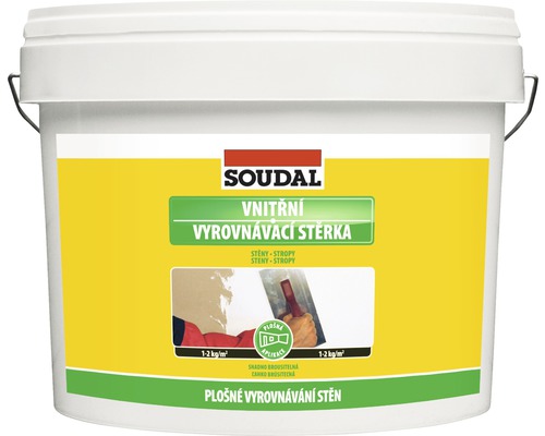 Vyrovnávací stěrka SOUDAL vnitřní 30 kg Kbelík vyrovnávací stěrky pro interiér