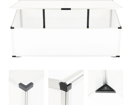 Pařeniště s hliníkovým rámem a plastovými deskami