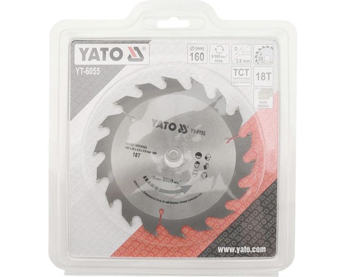 Pilový kotouč Yato s průměrem 160 milimetrů pro zpracování dřeva