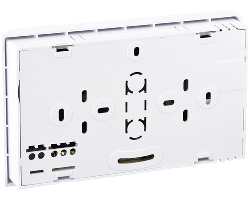 Zadní strana prostorového termostatu pro regulaci teploty