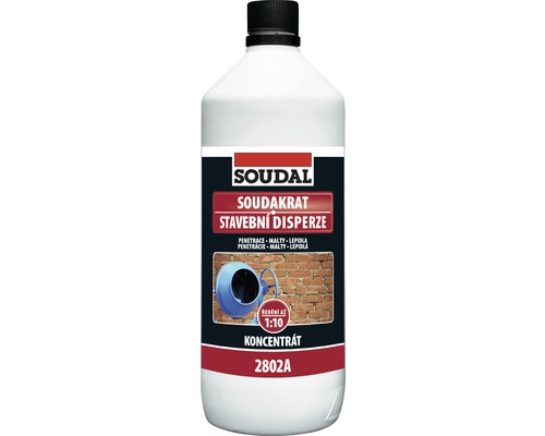 Stavební disperze SOUDAL Soudakrat koncentrát 2802A 1 kg Láhev koncentrátu stavební disperze Soudal Soudakrat
