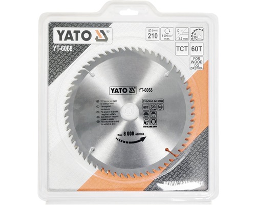 Pilový kotouč Yato s 60 zuby na dřevo