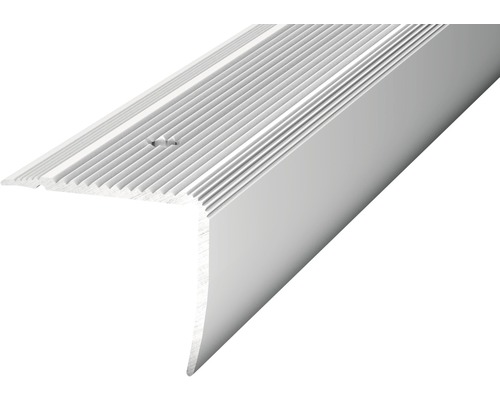 ALU schodový profil NOVA stříbrný 2,5m 35x30mm šroubovací (předvrtaný)