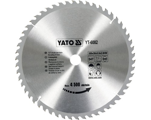 Pilový kotouč Yato 350x30x3,5x2,5HW na dřevo