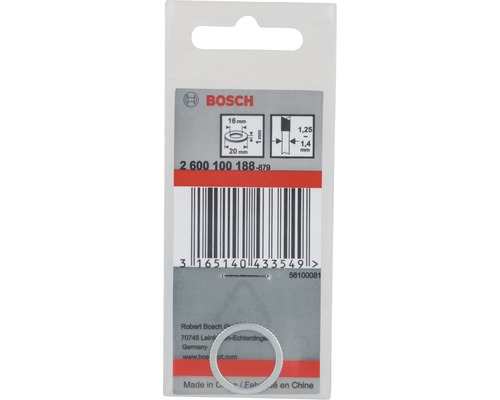 Podložka Bosch v blistrovém balení, vnitřní průměr 16 mm, vnější průměr 20 mm