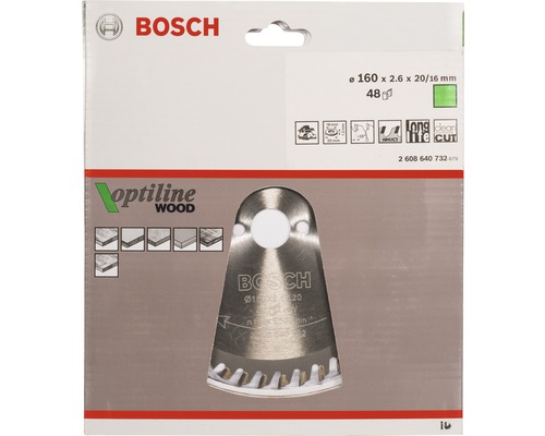 Pilový kotouč Bosch Optiline Wood, průměr 160 milimetrů