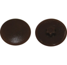 Dvě hnědé krytky na šrouby