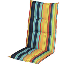 Pruhovaný polstr na zahradní nábytek s vysokým opěradlem