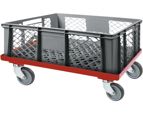 Plastová bedna na kolečkovém vozíku pro přepravu