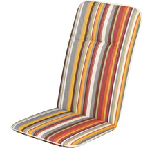 Pruhovaný polstr na zahradní židli s vysokým opěradlem