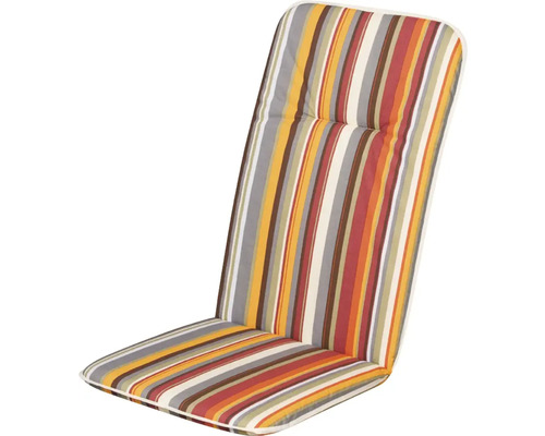 Pruhovaný polstr na zahradní židli s vysokým opěradlem