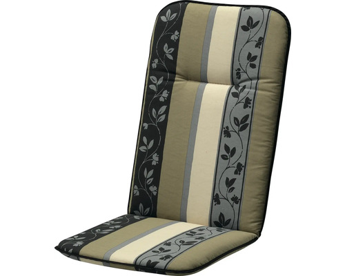 Podsedák na zahradní židli s proužkovaným vzorem a květinovým designem
