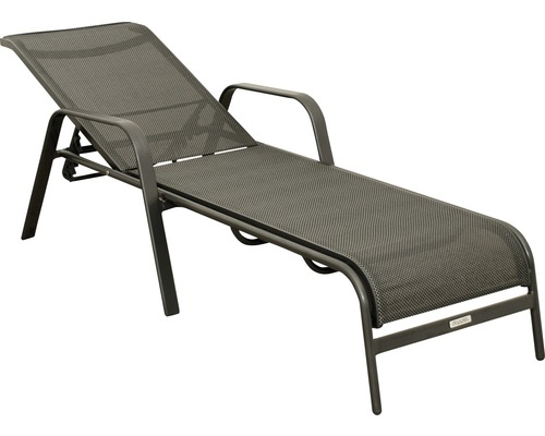 Kovové zahradní lehátko s nastavitelným opěradlem