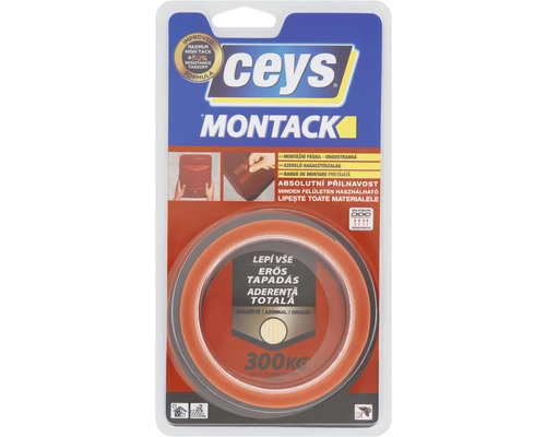 Montážní páska Ceys Montack pro nosnost až 300 kilogramů Montážní páska Ceys Montack pro nosnost až 300 kilogramů