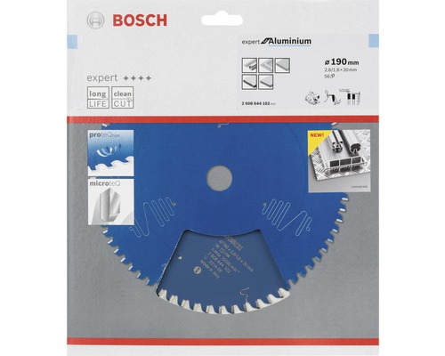 Kotoučová pila Bosch Expert Aluminium o průměru 190 milimetrů v balení