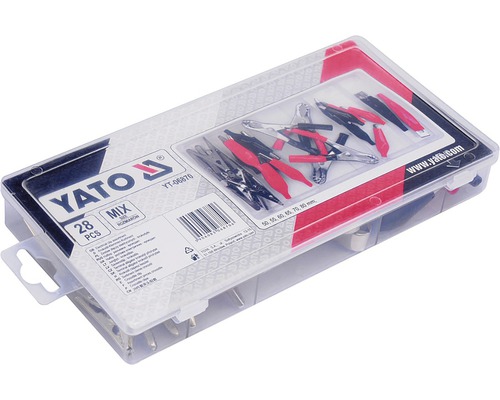 Sada krokosvorek Yato, 28 kusů, různé velikosti v průhledné plastové krabičce.