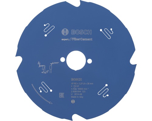 Pilový řezný kotouč pro okružní pily Expert for Fiber Cement Ø 190x30 mm Z 4 Pilový kotouč Bosch Expert Fiber Cement o průměru 190 milimetrů