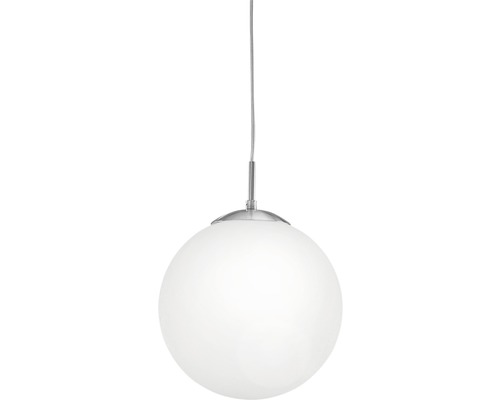 Závěsná lampa s kulatým tvarem a bílým stínidlem