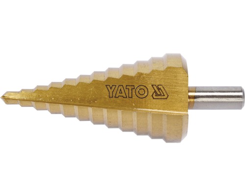 Stupňovitý vrták z kovu s logem Yato