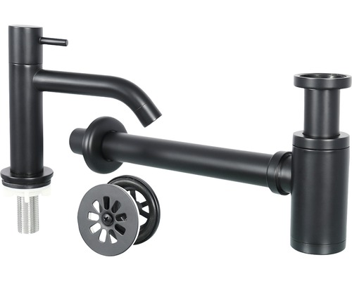 Umyvadlová baterie, sifon a odtoková souprava z kovu