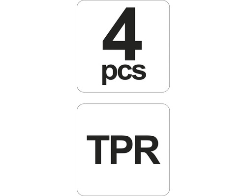 Symbol pro čtyři kusy a termoplastickou gumu