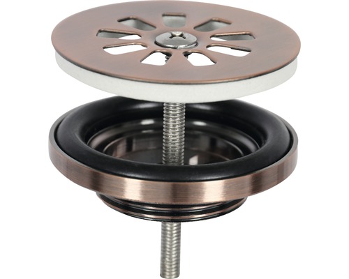 Kovová zátka umyvadla