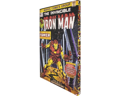 Komiksový motiv s Iron Manem na plátně