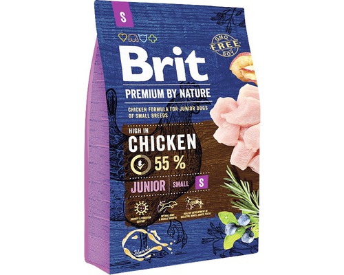 Granule pro psy Brit Premium by Nature Junior S 3 kg