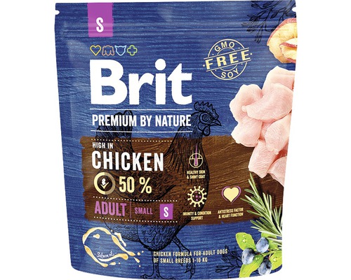 Granule pro psy Brit Premium by Nature Adult S 1 kg