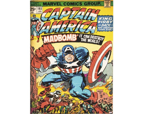 Obraz na plátně Marvel, Captain Amerika 50x70 cm