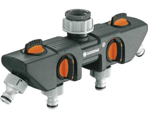Rozdělovač vody Gardena se čtyřmi výstupy pro zavlažování zahrady