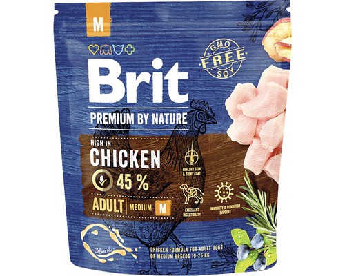 Granule pro psy Brit Premium by Nature Adult M 1 kg