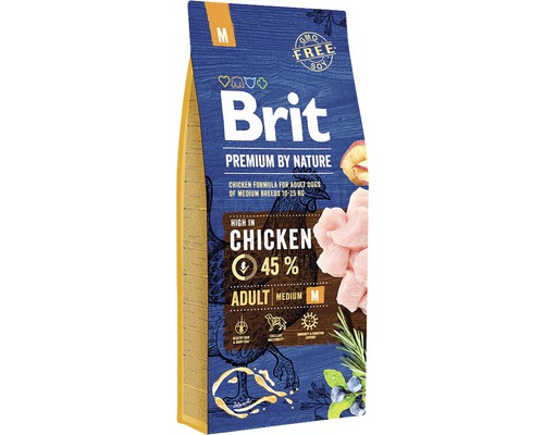 Granule pro psy Brit Premium by Nature Adult M 15 kg