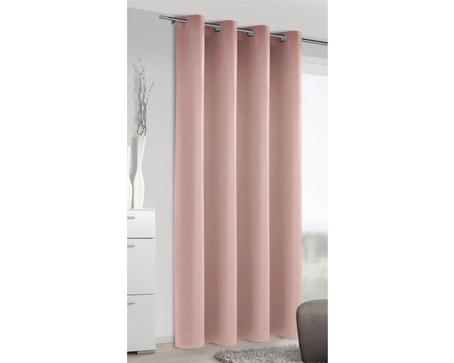 Neprůhledný závěs s očky v jednobarevném provedení