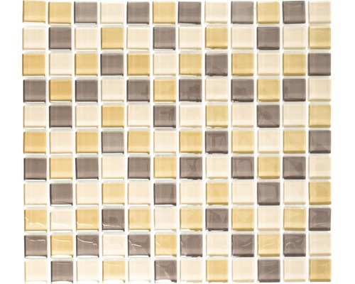 Skleněná mozaika XCM 8555 30,5x32,5 cm hnědá