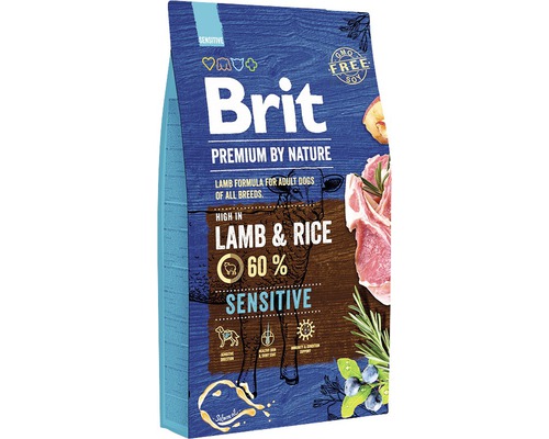 Granule pro psy Brit Premium by Nature Sensitive 8 kg Brit Premium by Nature Sensitive suché krmivo pro psy s jehněčím a rýží