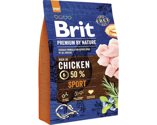 Granule pro psy Brit Premium by Nature Sport 3 kg Brit Premium by Nature Sport krmivo pro psy s kuřecím masem pro aktivní psy všech plemen