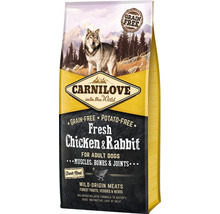 Carnilove suché krmivo pro psy s kuřecím a králičím masem pro dospělé psy, bez obilovin