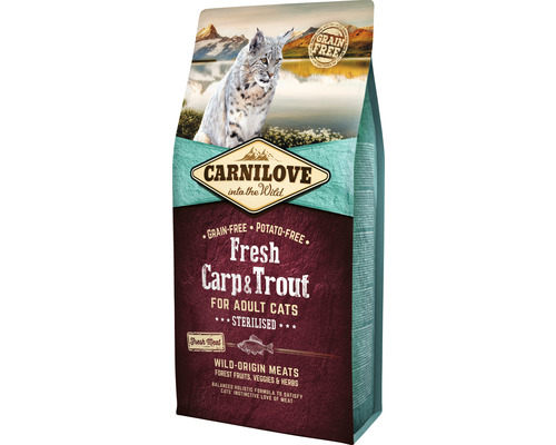 Granule pro kočky Carnilove Fresh Carp & Trout 2 kg Granule pro kočky Carnilove Fresh Carp & Trout 2 kg