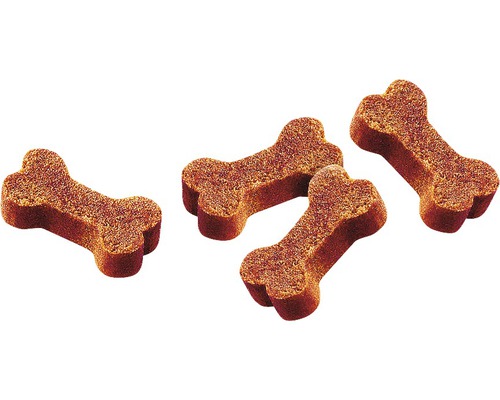 Čtyři pamlsky pro psy ve tvaru kostí