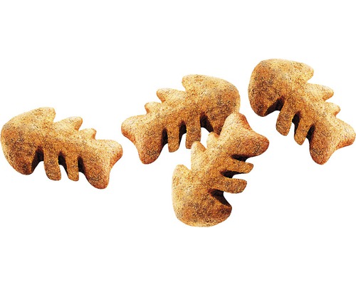 Čtyři kousky krmiva ve tvaru ryby